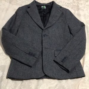 Pre-owned Boys Janie and Jack Grey Houndstooth Sport Coat Size 12